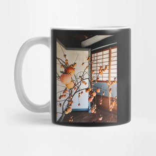 Japanese Aesthetics - Persimmon Flower Arrangement Mug